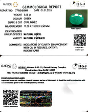 9.26/CT Natural Panna Stone with Govt. Lab Certificate-6771